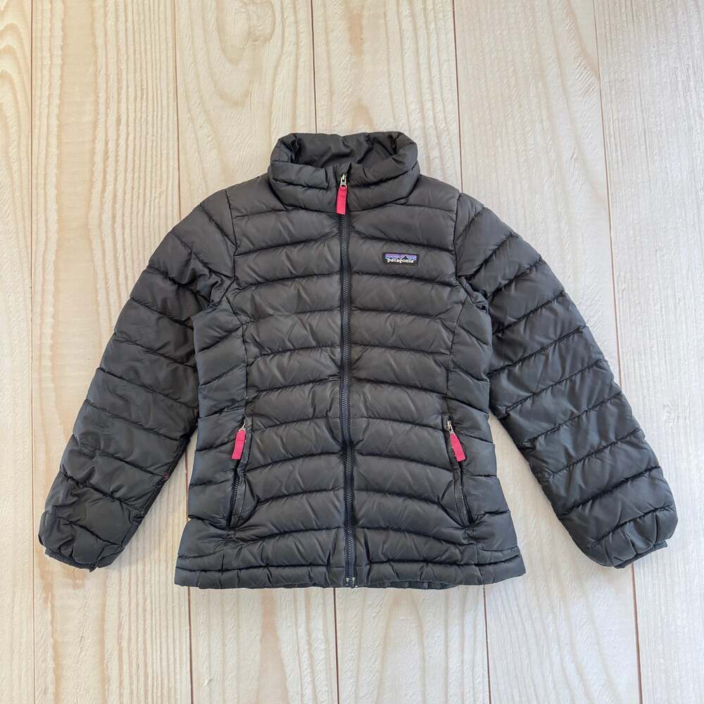 Patagonia Girls Duck Down Insulated Sweater Puffer Jacket Size M 10 Navy